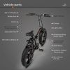 AOSTIRMOTOR Folding Electric Bicycle 500W Motor 20" Fat Tire With 36V/13Ah Li-Battery - as picture
