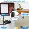 Mini Wireless Camera Wifi IR Night Vision HD 1080p Home Security Camera for Home Indoor Office Baby Pet - Black