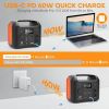 R300 Portable Power Station, 299Wh LiFePO4 Battery Backup with 300W Pure Sine Wave AC Peak 500W, Car Outlets - Default