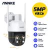 Annke 20X Optical Zoom PTZ IP Camera With Alexa 5MP Wifi IP Camera With Human Tracking Two Way Audio Video Surveillance Cameras - Camera