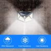100LED Waterproof Solar Powered Motion Sensor Wall Light Outdoor Garden Lamp - Black