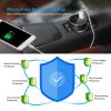 Universal 15W/3.1A Dual USB Car Charger Adapter Aluminum Alloy Fast Car Charging Adapter for iPhone XR XS Tablet PC - Black