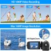 HD 1080P Digital Video Camcorder 2.7in 16X Zoom DV Camera 270Â° Rotation Rechargeable Kid Camera w/Fill Light Selfie - Red