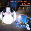 Solar Outdoor Lights Folding LED Soccer Light Bulb Portable Emergency Solar Lamp USB Charge Search Light For Camping Hiking Home - Dual battery - CN