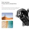 S68 Drone No Camera WiFi Collapsible RC Quadcopter Helicopter Toy-Black-1 Battery - Single Camera - Black/1 Battery