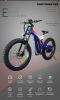 AOSTIRMOTOR 26" 1500W Electric Bike Fat Tire P7 48V 20AH Removable Lithium Battery for Adults S17-1500W - as picture