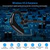 Wireless V5.0 Earpiece ENC Driving Earbuds 180° Rotatable Left Right Ear Fit Earphone For Business Driving Running - Black
