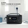 RIVER 288Wh Portable Power Station,3 x 600W(Peak 1200W) AC Outlets & LED Flashlight, Fast Charging Silent Solar Generator - Default
