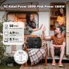 FF Flashfish AC 230V 500W(Peak 1000W) Portable Power Station EU Solar Generator 540Wh 120W DC Power Battery Camping Outdoor RV - 230V Universal