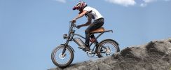 EUY S4 1000W 48V 25AH electric bike 20 inch fat tire bicycle beach cruise e-bike all terrain off-road ebike for Adults - Black