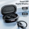LP75 Sports Bluetooth Earphones with Mics Bluetooth 5.3 Wireless Headphones HiFi Stereo Wireless Earbuds - White
