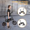 [Not certified, not for sale on Amazon] 6A.h 36V Foldable Seat Can Be Raised And Lowered Without Pedal Function Electric Bicycle - as pic