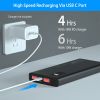 10000Mah Power Bank Portable Charger  Super Fast Charging Fit for iPhone Samsung - Black