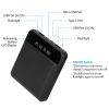 10000mAh Portable Power Bank Mini External Battery Pack Charger w/ Dual USB Ports - Black