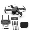 E88 Drone 1080P HD Camera WiFi Collapsible RC Quadcopter Helicopter Toy-Black-1 Battery - 1080P - Black/1 Battery