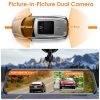 4K Car DVR 12in Dash Cam Camcorder  G-sensor - Black