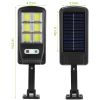 Solar Powered Wall Lights Outdoor 100LED Beads Motion Sensor Lamp IP65 Waterproof 3 Modes Sensor Light - 300W