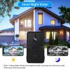 Smart Wireless WiFi Doorbell Security 2 Way Intercom Visual Bell Chime Night Vision Camera Door Bell - Black