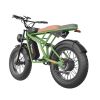 EMB002 Pro Fat Tires Off Road Electric Bike 1400W Powerful Motor 7 Speed Gears - green