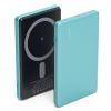 2 In 1 5000mAh MagSafe Wireless Power Bank PD20W Magnetic Fast Charger Portable Phone Charger Fit for IOS Phone 15 14 13 12 Series And More - Cyan
