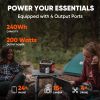 Jackery Portable Power Station Explorer 240, 240Wh Backup Lithium Battery, 110V/200W Pure Sine Wave AC Outlet, Solar Generator - Default