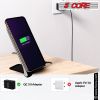 5 Core Wireless Charger 10W Max Fast Wireless Charging Pad Glass Top Pair Boostcharge Slim USB-C - 2 Docks( Black & White)