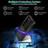20000mAh Portable Charger Power Bank External Battery Pack with Digital Display Dual USB Charge Ports - Black