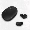 Bluetooth Wireless Headphones with Mic Sports Waterproof TWS Bluetooth Earphones Touch Control Wireless Headsets Earbuds Phone - Black no display