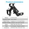 Bicycle Mobile Phone Bracket Aluminum Alloy Mobile Phone Bracket Electric Car Motorcycle Mobile Phone Navigation Bracket Riding - Black