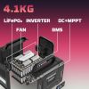 POWERWIN 320Wh Portable Power Station PPS320 Solar Generator 300W LiFePO4 Battery PD100W Fast Charge Gas Boiler Camping Inverter - US PLUG 110V