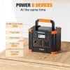 Portable Power Station 300W (Peak 600W), GRECELL 288Wh Solar Generator with 60W USB-C PD Output, 110V Pure Sine Wave AC - Default