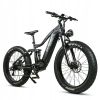 Electric Bike750W 48V 17AH 120KM 150KG 26KENDA fat tires Shimano 21S shifting + LCD meter + USB charging hole Electric Mountain Bike - Black