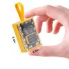 20000mAh Transparent Power Bank Portable Mini Phone Charger External Battery Pack with 3 Inbuilt Cables 4 Light Modes Digital Display Handle - Yellow