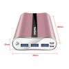 Portable Charger PowerMaster 20000mAh Power Bank Total 5.8A Output 3-USB Ports External Battery Pack - Rose Gold