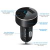 Universal 15W/3.1A Dual USB Car Charger Adapter Aluminum Alloy Fast Car Charging Adapter for iPhone XR XS Tablet PC - Black
