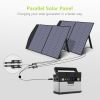 ALLPOWERS Solar Charger 18V100W Foldable Solar Panel Suit For Portable Power Station/Generator Outdoor Travel Camping - AS PICTURE