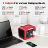 Portable Power Station 350W (500W Surge) 299.5Wh/83200mAh Lithium-Ion Battery with 110V AC Outlet Solar Generator - Default