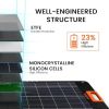 200W Portable Solar Panel Charger Waterproof Power Station with Adjustable Kickstand Monocrystalline Solar Cells Quick Energy - Default