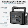 Portable Power Station 350W, 260Wh/70,000mAh Backup Lithium Battery, 110V Pure Sine Wave Power Bank with 2 AC Outlets,Portable - Default