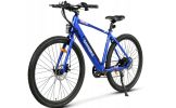 Electric Bicycle 36V 350W 10AH 7S speed 80KM 150KG +APP disc brake front and rear lights 700C*45C KENDA spoked wheel E Bike - Blue