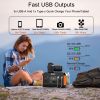 Portable Power Station 560W, FF Flashfish Solar Generator 520Wh/140400mAh, 11 Outputs For Multiple Use, Backup Power Battery - Default