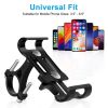 Bicycle Mobile Phone Bracket Aluminum Alloy Mobile Phone Bracket Electric Car Motorcycle Mobile Phone Navigation Bracket Riding - Black