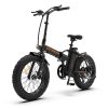 AOSTIRMOTOR Folding Electric Bicycle 500W Motor 20" Fat Tire With 36V/13Ah Li-Battery - as picture