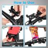 Bicycle Mobile Phone Bracket Aluminum Alloy Mobile Phone Bracket Electric Car Motorcycle Mobile Phone Navigation Bracket Riding - Black