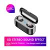 8D Stereo True Wireless Bluetooth Earbuds With 1200mAh Charging Case - Black