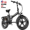 ZHENGBU EUY F6 20 Inch 750W 48V 15AH 18AH 20AH Shimano 7 Speed Folding E Bike Fat Tire Electric Bike - 750w - 18ah