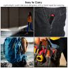 LED Rechargeable Flashlight Zoomable Aluminum Alloy Flashlight Torch - Black